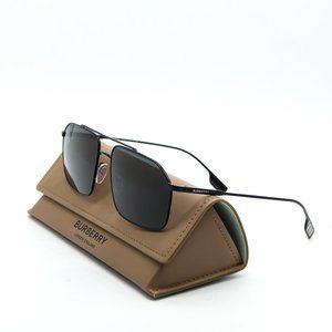 NEW BURBERRY WEBB BE3130 100187 BLACK AUTHENTIC SUNGLASSES W/CASE